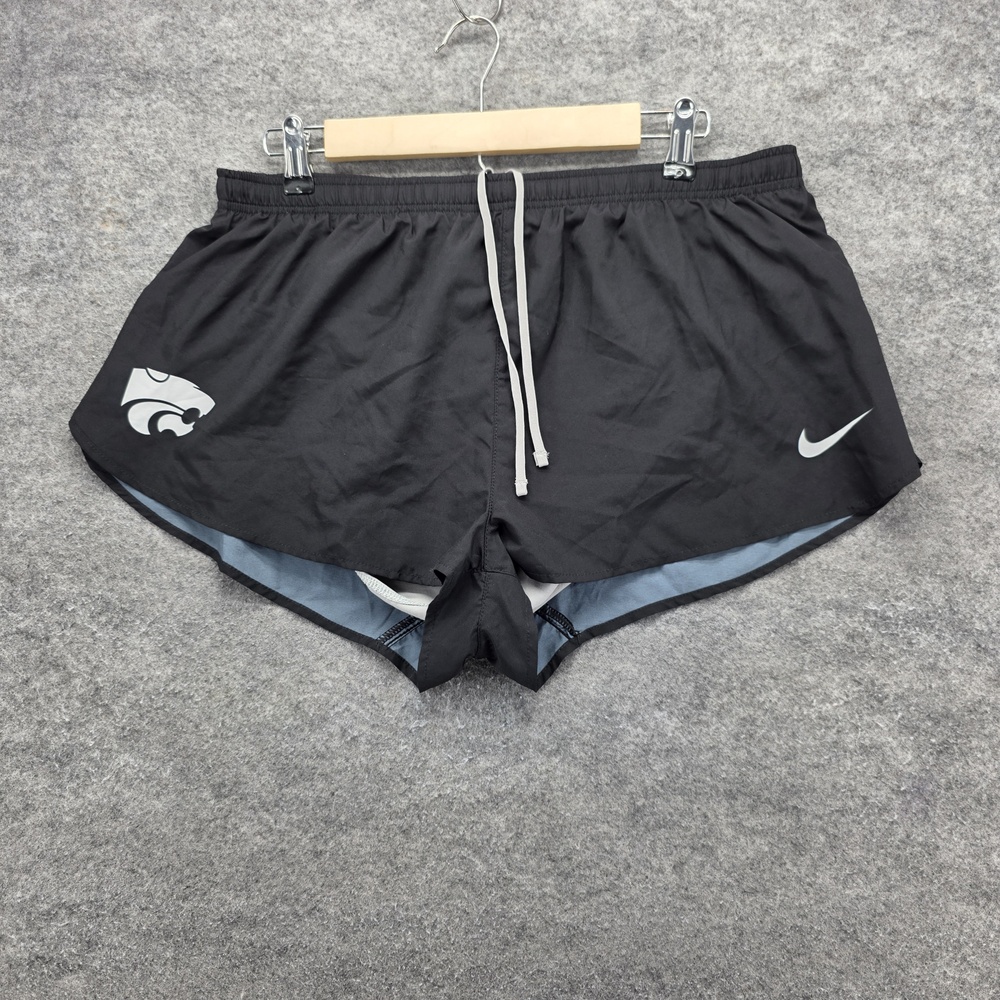 Kansas State Wildcats Shorts Mens XL Black NCAA Track Running Nike Polyester